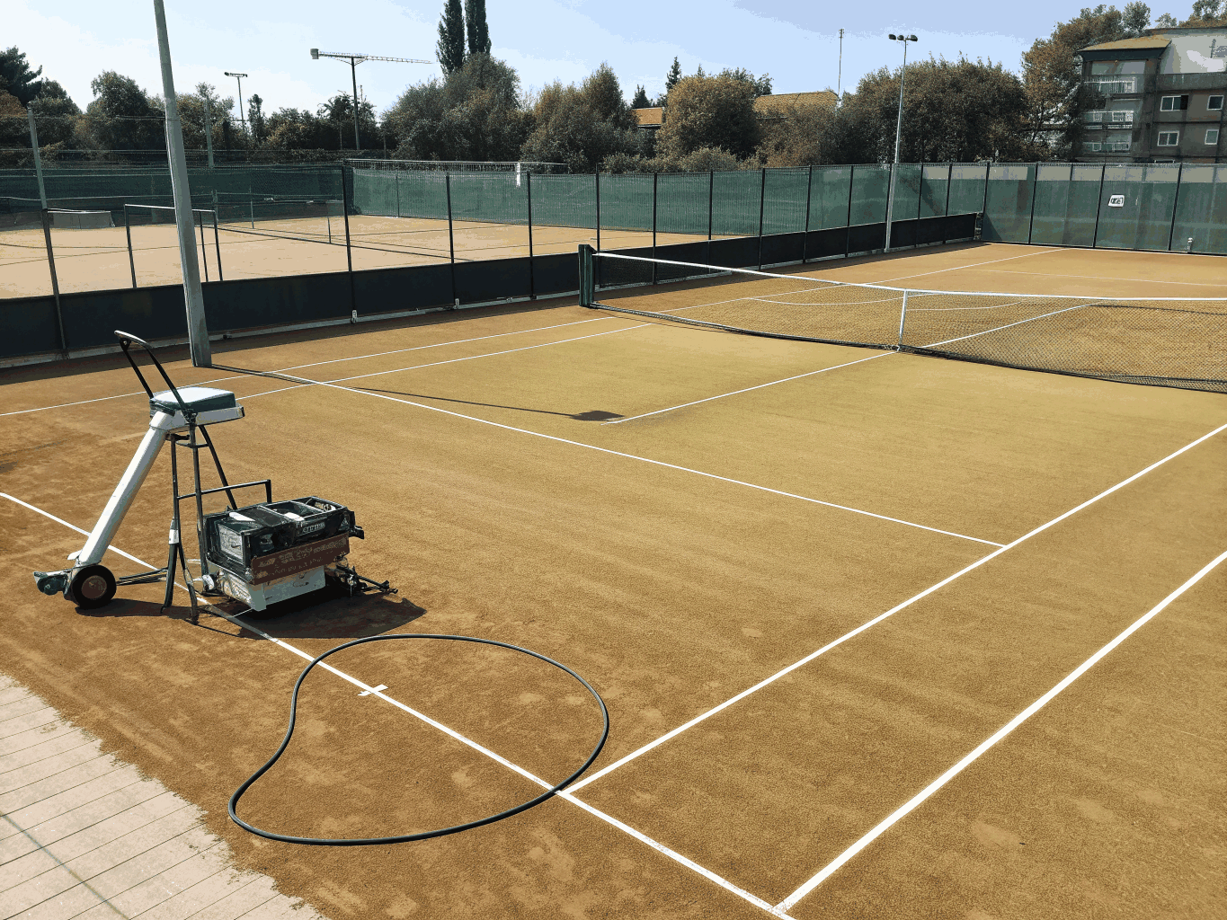 Newly renovated professional horseshoe courts at Quail Ridge